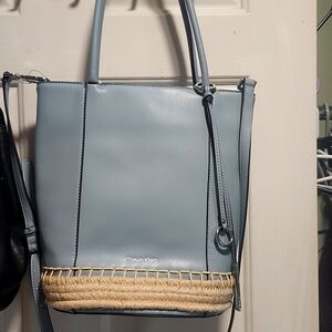 Calvin Klein Blue Gray Espidril bag.